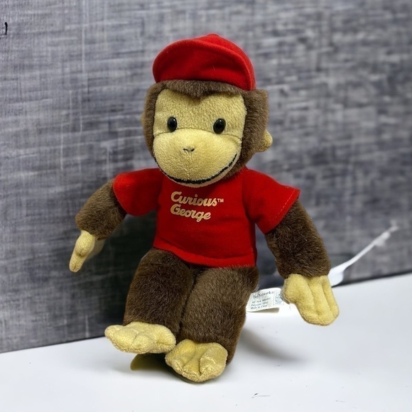Curious George Plush Monkey Stuffed Kids Toy Brown Tan Red - Picture 1 of 6
